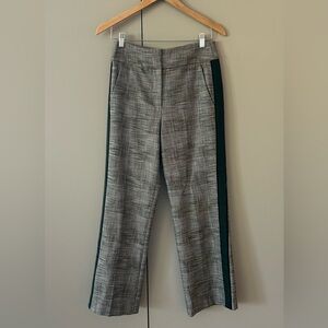 Veronica beard plaid cropped pants with stripe size 6